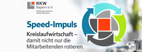 Logokombination aus RKW Logo und Kreislaufwirtschaft
