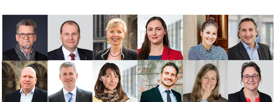 Fotokollage mit den Gesichtern von RKW Mitarbeitenden für das Gütesiegel