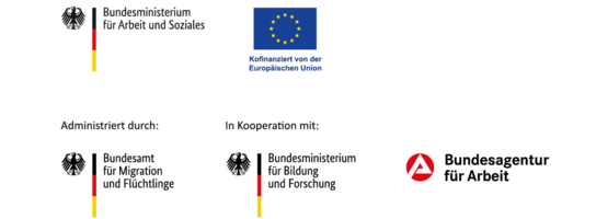 Förderlogo Bundesministerium für Arbeit und Soziales sowie Europäische Union